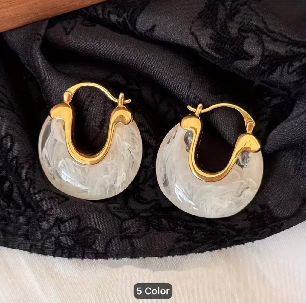 "Sun light" Earings white